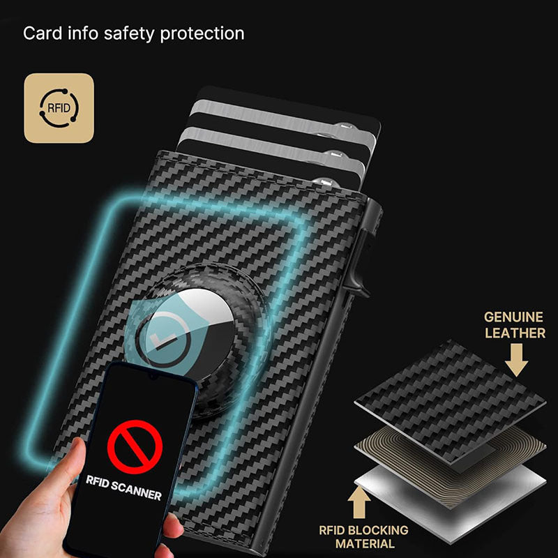 RFID-blocking men's wallet front view