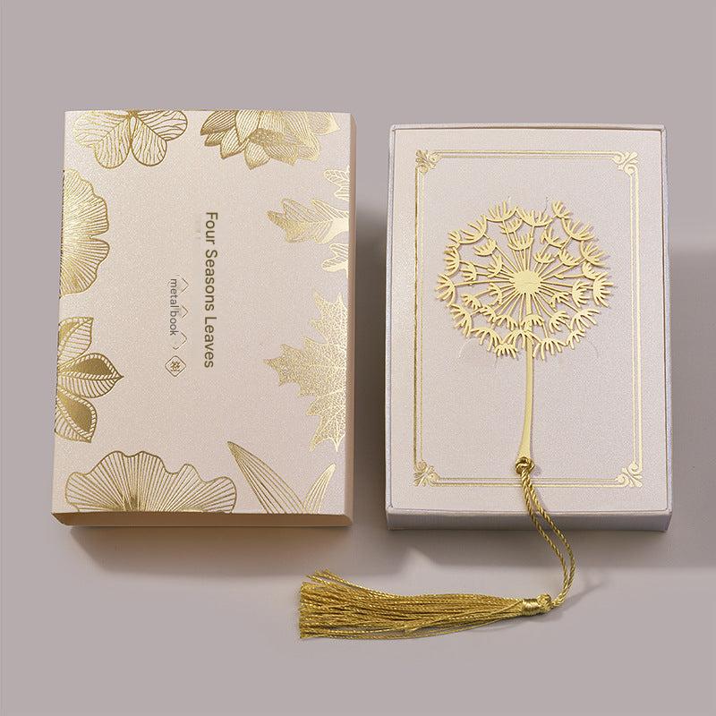 Artistic laser-etched design of the metal bookmark