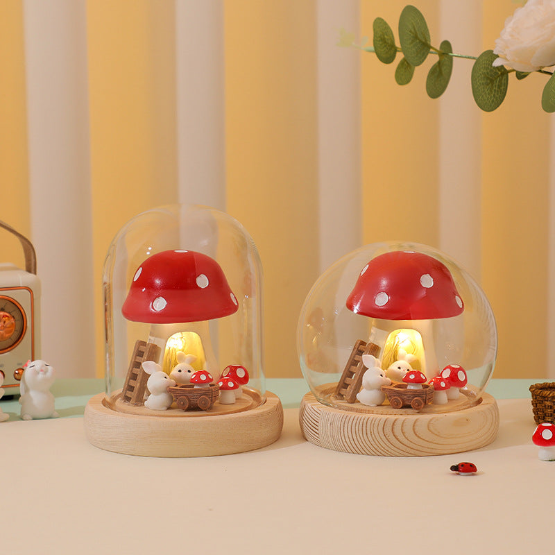 Mushroom rabbit night light image 1