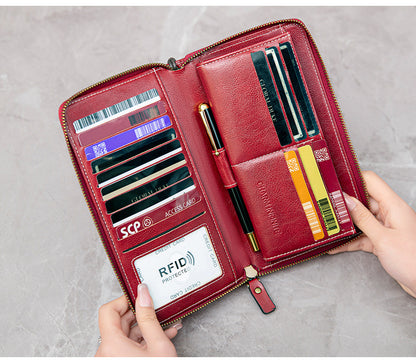 RFID women's wallet in black color