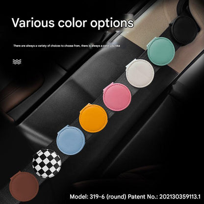 adjustable car seat belt clip white