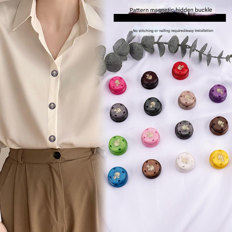 Detachable magnetic closure button