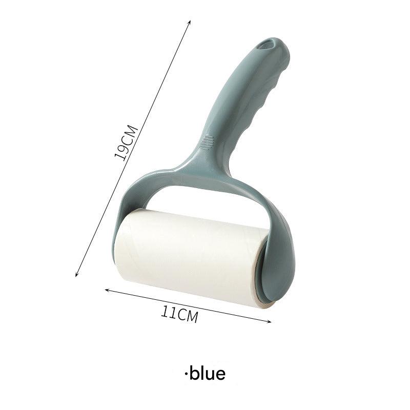 user pulling strip from lint roller