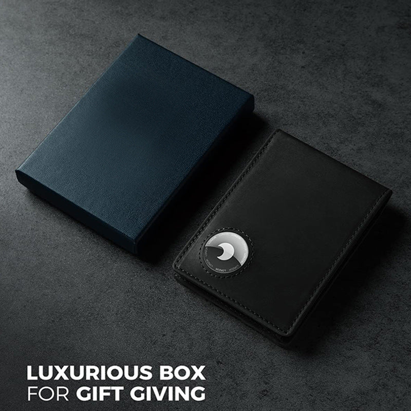 Men's leather wallet front view