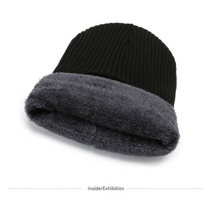 unisex knitted winter beanie in gray