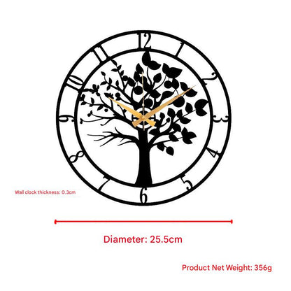 Unique metal wall clock for home décor