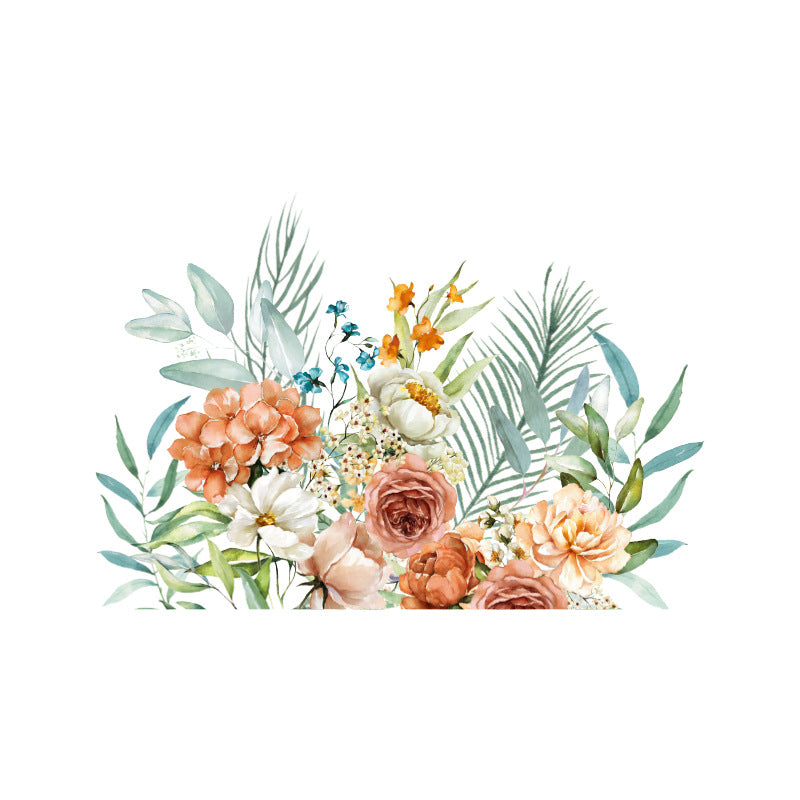 Floral toilet lid sticker design 10