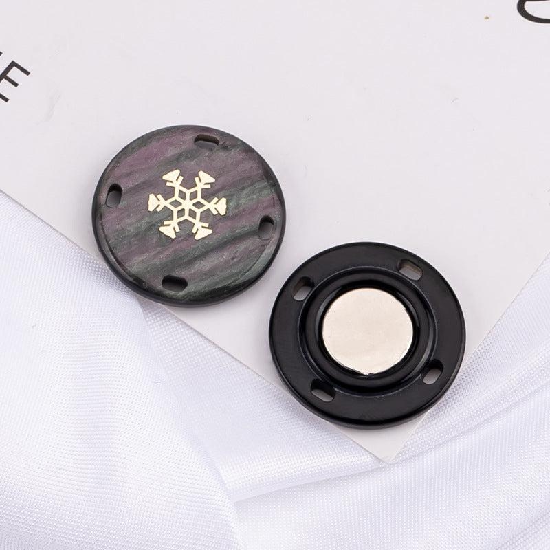 Magnetic button for curtains and shirts