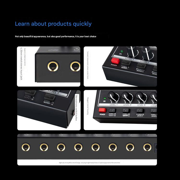 4-channel headphone amplifier for musicians
