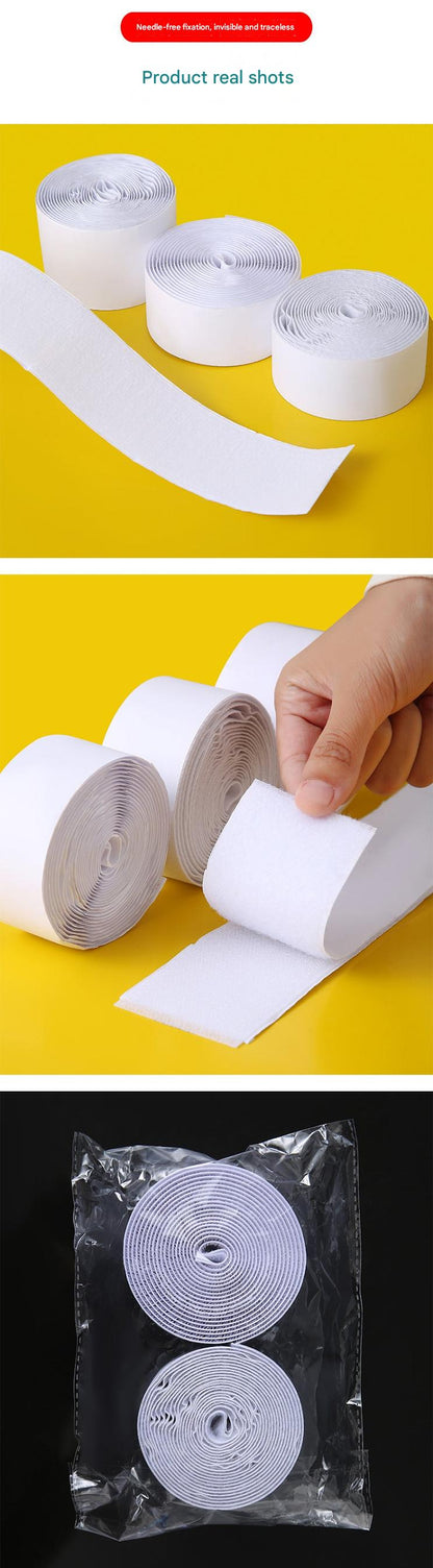 adhesive velcro strips in white