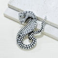 Antique Silver Zodiac Snake Brooch