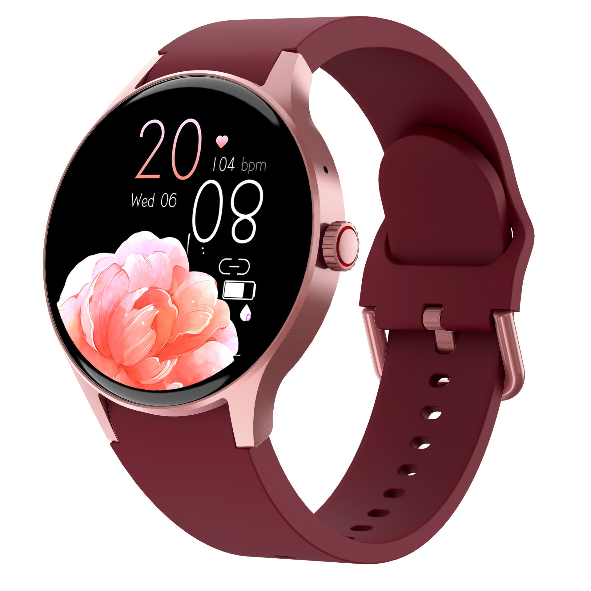 Fitness tracker watch on a colorful background