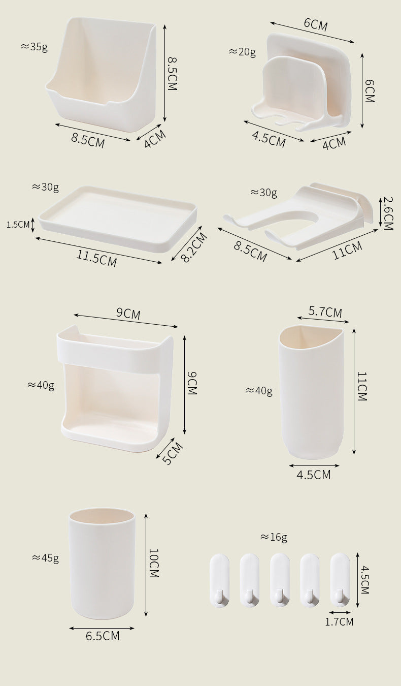 Image of wall-mounted pegboard organizer with various compartments