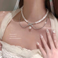 Bow Double Layer Necklace