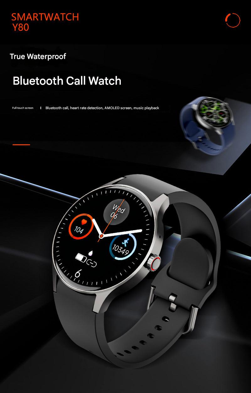 Smartwatch displaying health metrics