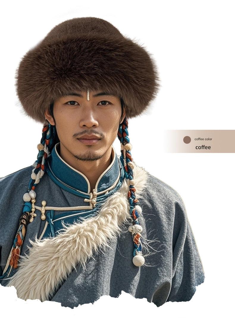 Cozy winter beanie hat - full view