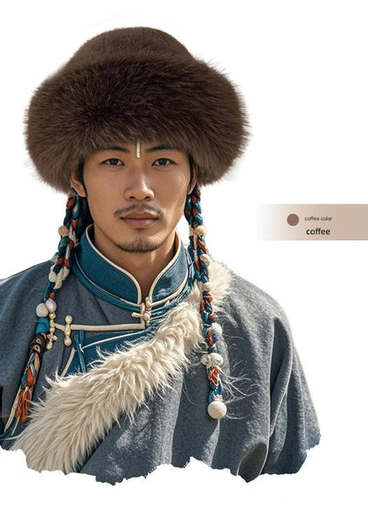 Cozy winter beanie hat - full view
