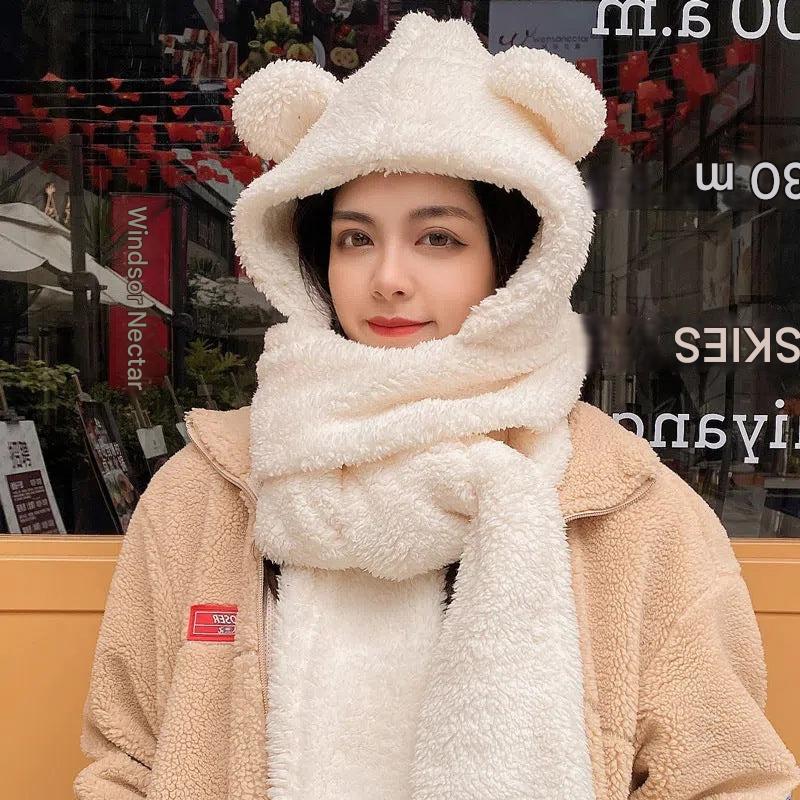 Bear hat and scarf for women - image 2