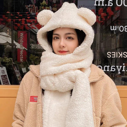 Bear hat and scarf for women - image 2