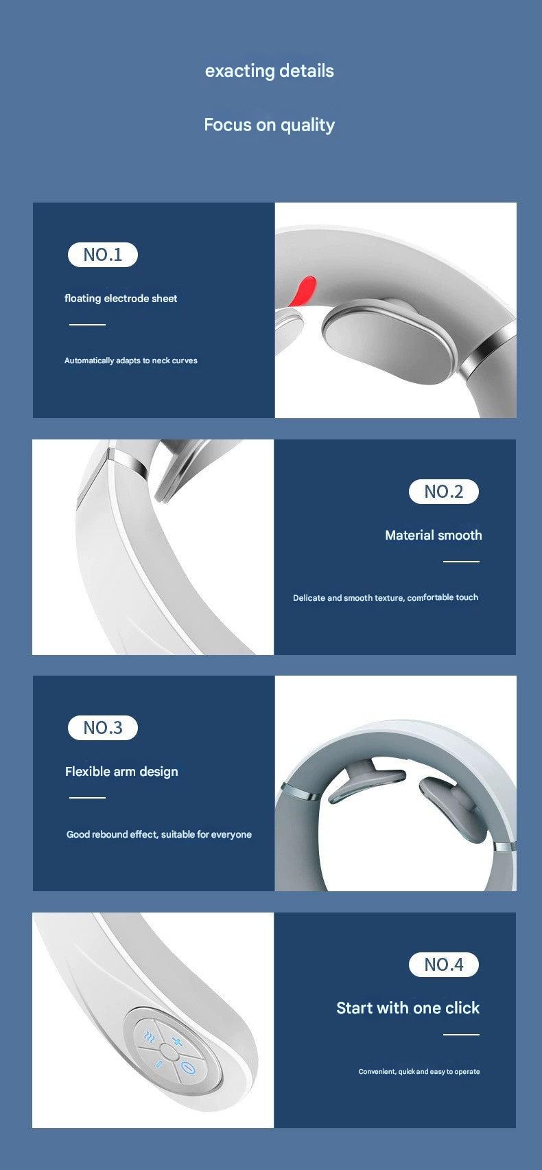 Neck massager back view