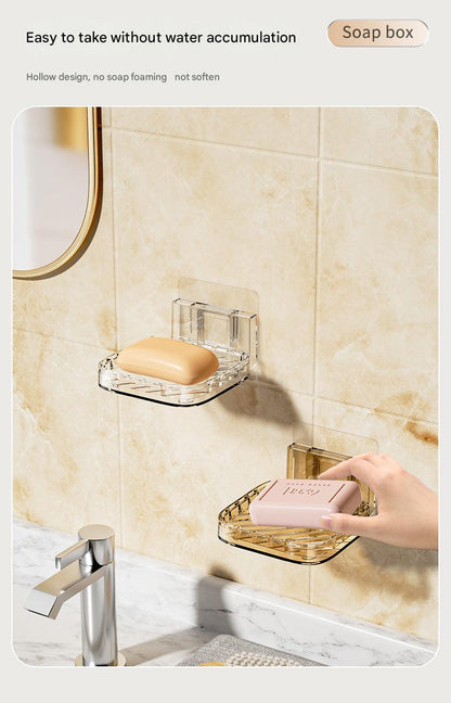 Transparent white soap dish image 4