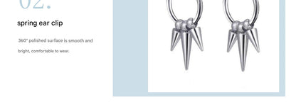 Geometric earrings on model - image 3