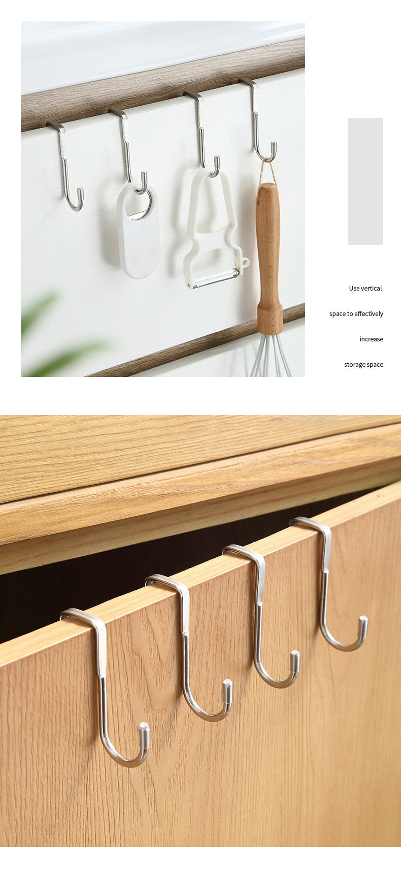 Stainless steel double hook