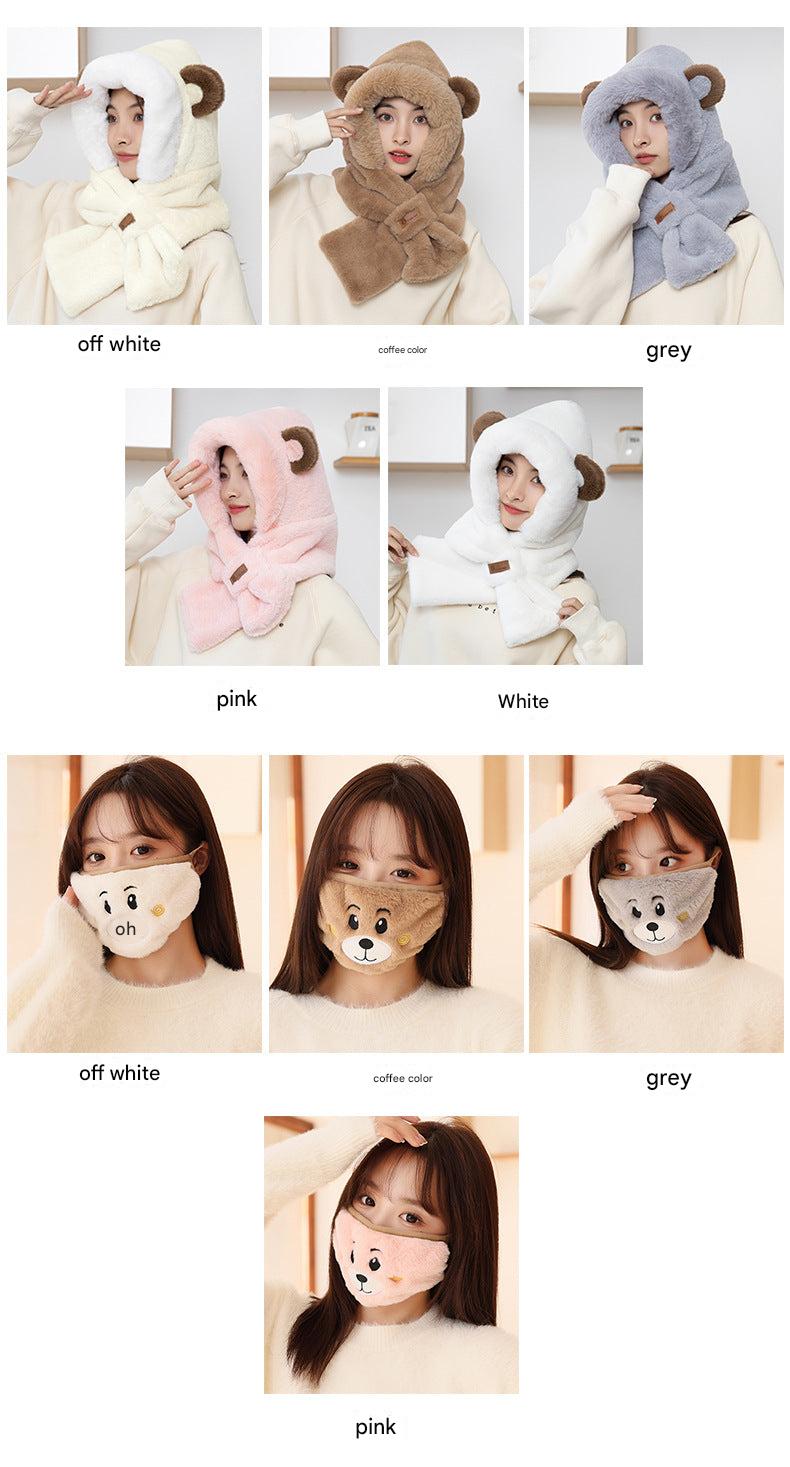Cute bear hat for girls winter fashion