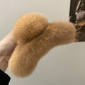 Light Coffee Real Rex Rabbit Fur [Extra Large 15cm]