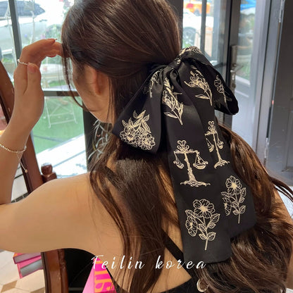 Elegant bow-knot hair tie in fabric