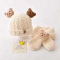 Half-Side Plush Bear Two-Piece Set [Off-White]