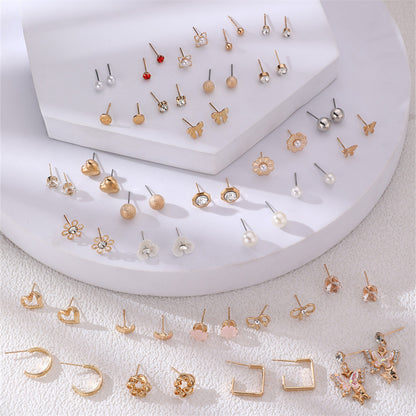 Heart-shaped pearl earrings image 1