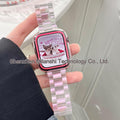 42/44/45/49mm resin strap-Glacier transparent mermaid pink (Pack of 1)