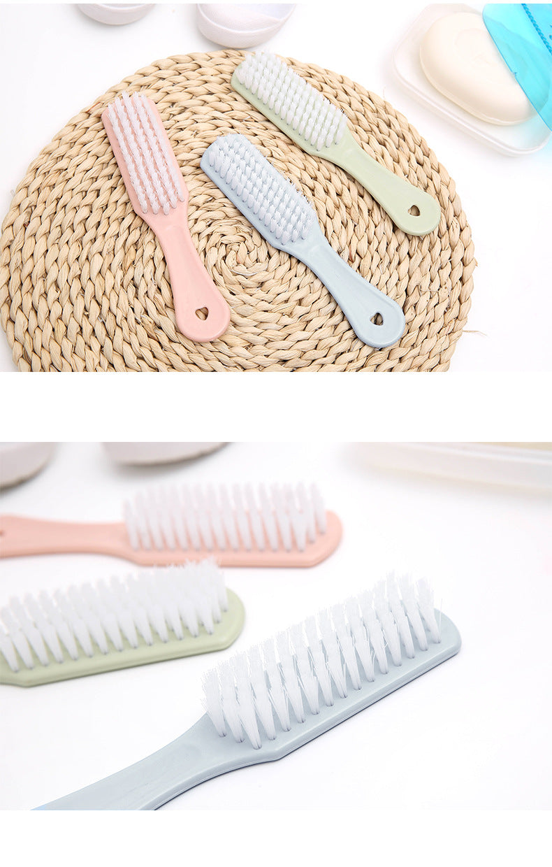 Blue shoe cleaning brush