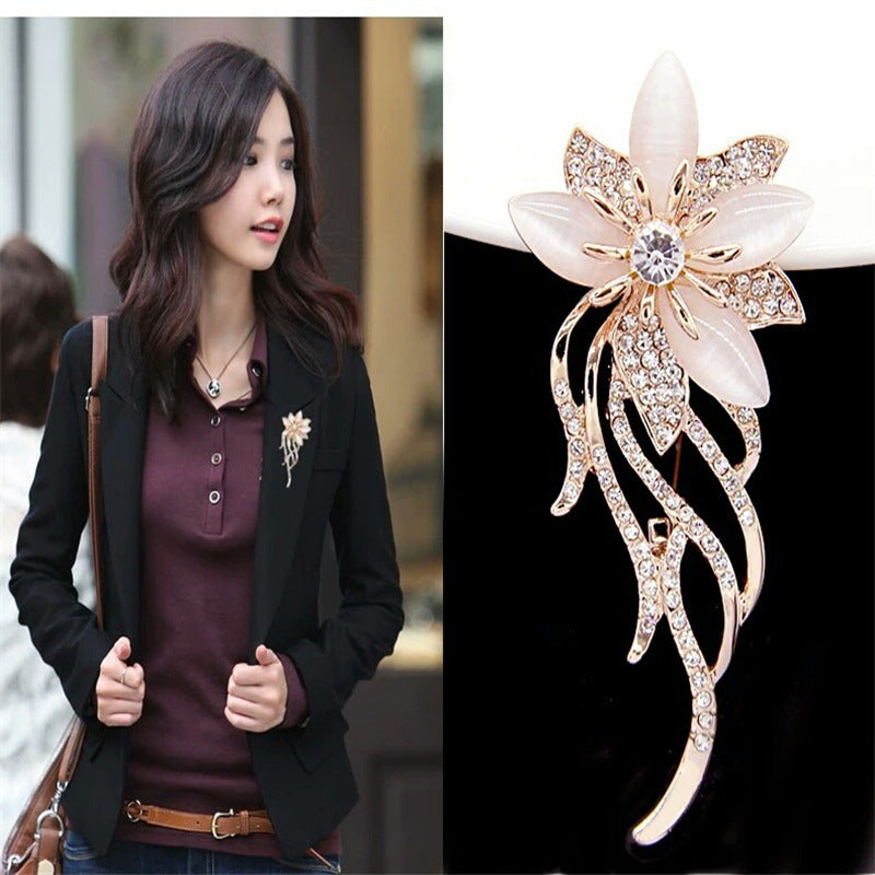 elegant flower brooch