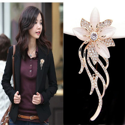 elegant flower brooch