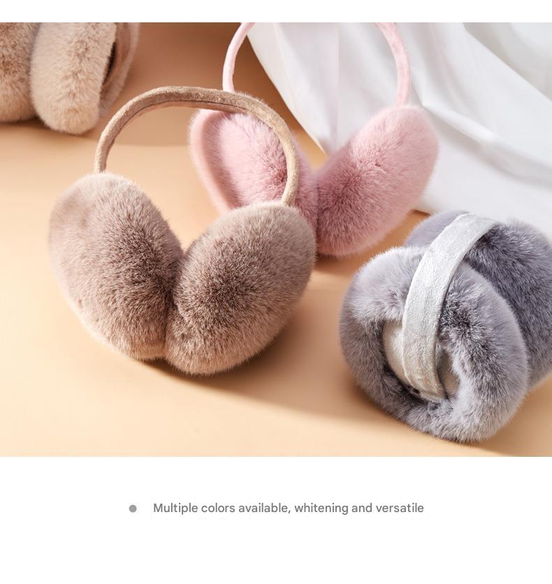 Winter ear muffs in beige color