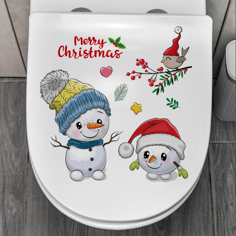 holiday bathroom decorations Santa decal 2