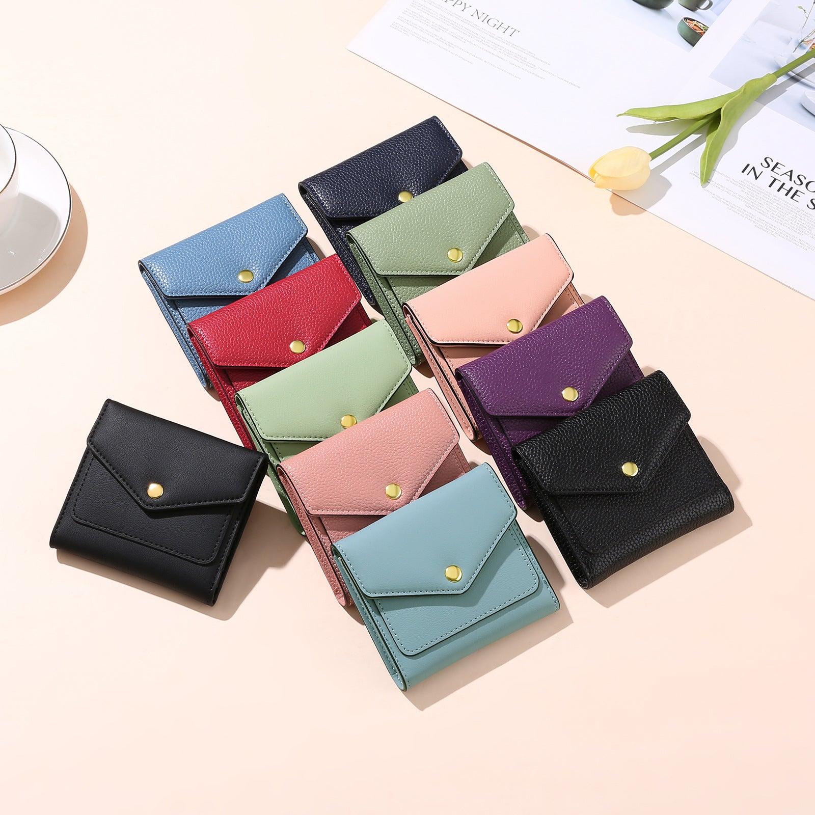 Stylish women's wallet open view