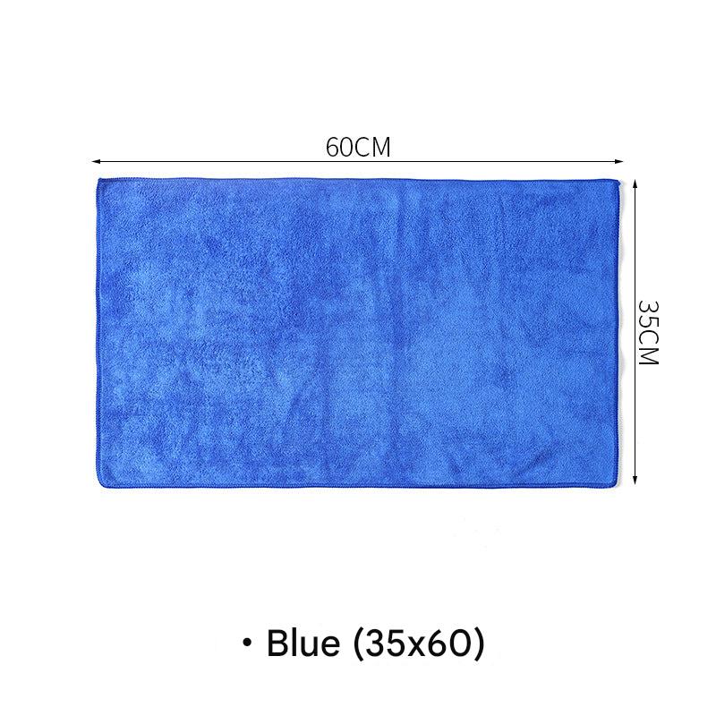 Microfiber cloth on a cleaning cart