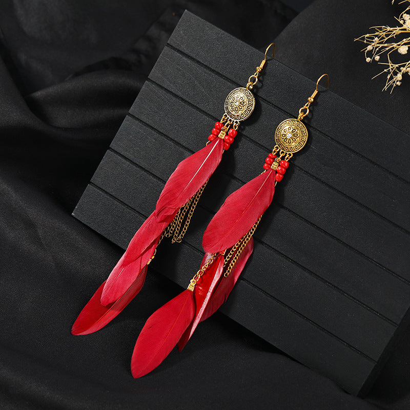 Colorful metal alloy earrings for travel