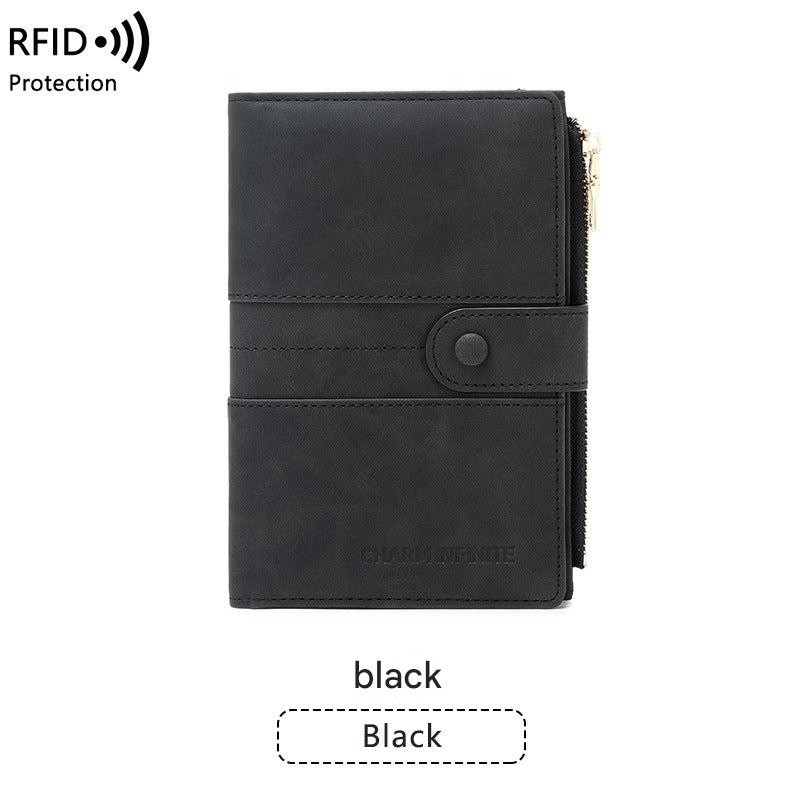 RFID passport holder in gray