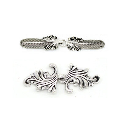 Elegant vintage scarf clip in antique silver