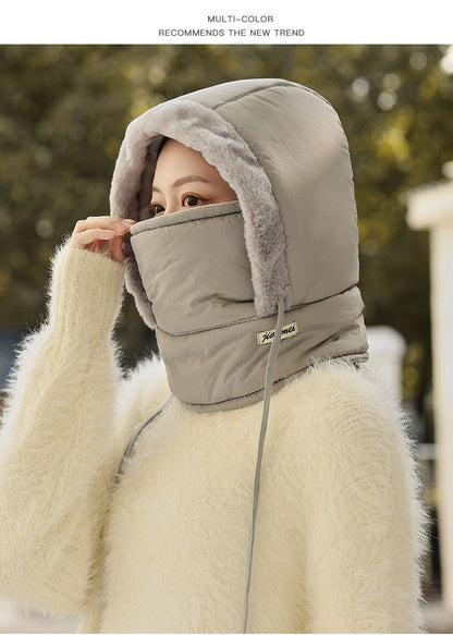 Winter fleece-lined beanie in dark gray