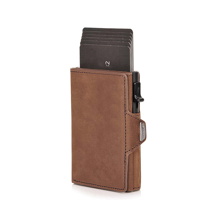 Elegant leather wallet accommodating cash and cards