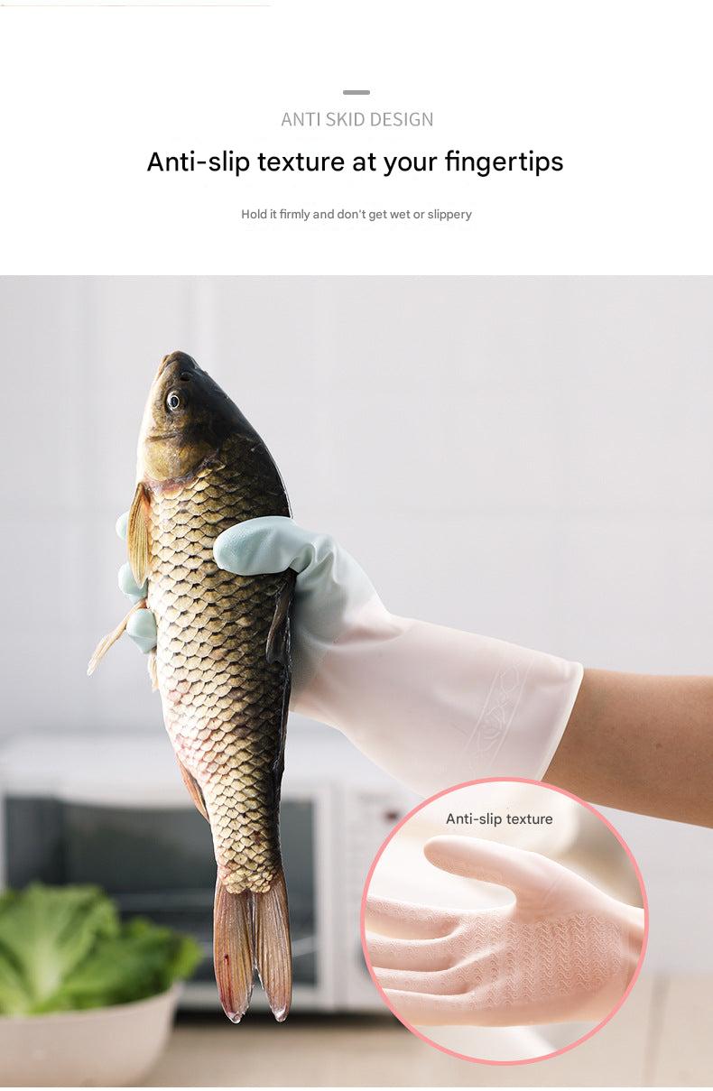 Comfortable waterproof cleaning gloves