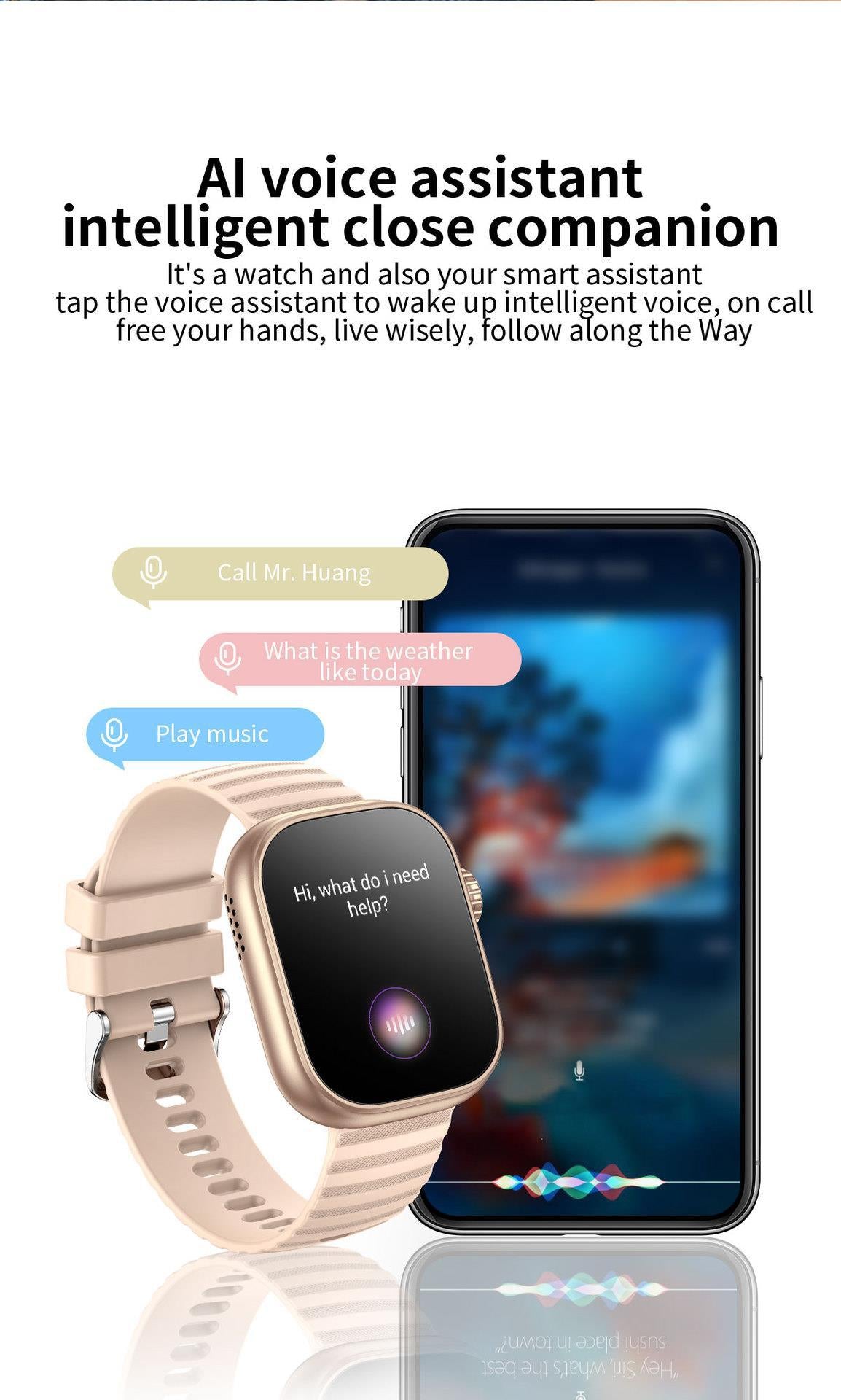 Smartwatch display on wrist showing notifications