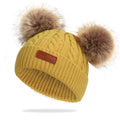 Double Pom-Pom Yellow Hat