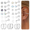 Steel Color 15 Pairs Set