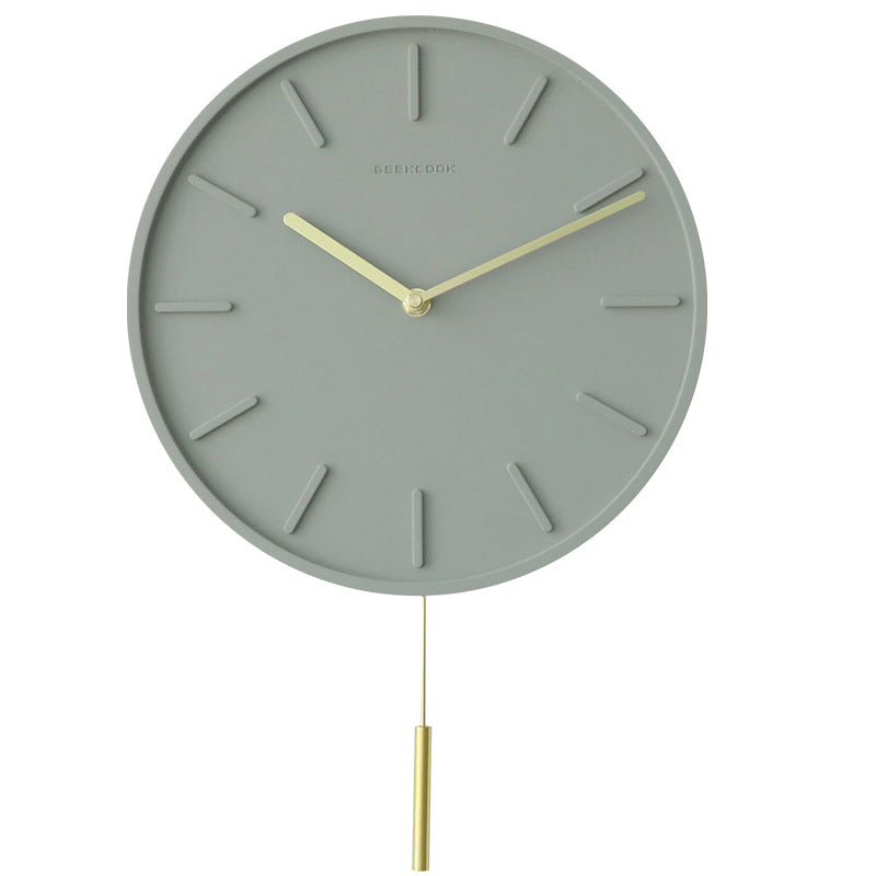 Stylish modern wall clock cement copper design